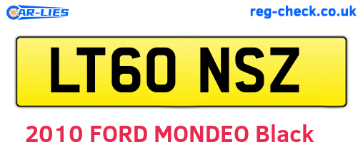 LT60NSZ are the vehicle registration plates.