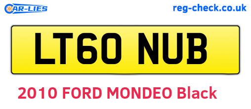 LT60NUB are the vehicle registration plates.