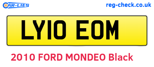 LY10EOM are the vehicle registration plates.
