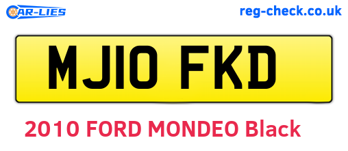 MJ10FKD are the vehicle registration plates.