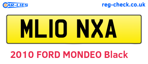 ML10NXA are the vehicle registration plates.