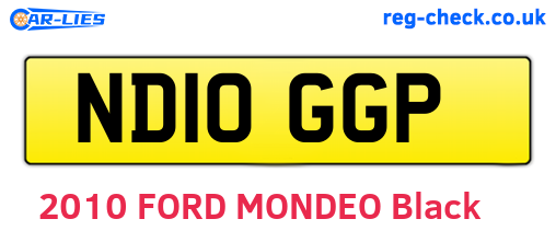 ND10GGP are the vehicle registration plates.
