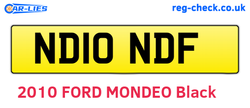 ND10NDF are the vehicle registration plates.