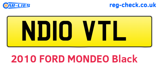 ND10VTL are the vehicle registration plates.