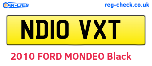 ND10VXT are the vehicle registration plates.
