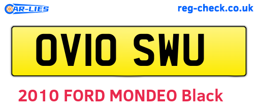 OV10SWU are the vehicle registration plates.