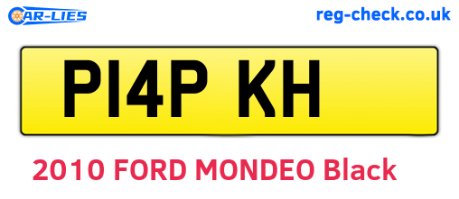 P14PKH are the vehicle registration plates.