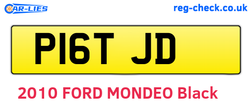 P16TJD are the vehicle registration plates.