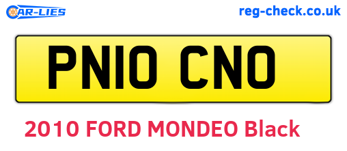 PN10CNO are the vehicle registration plates.