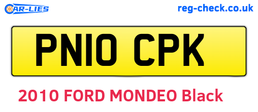 PN10CPK are the vehicle registration plates.