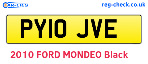 PY10JVE are the vehicle registration plates.