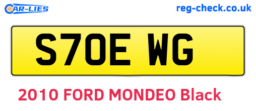 S70EWG are the vehicle registration plates.