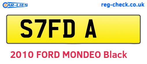 S7FDA are the vehicle registration plates.