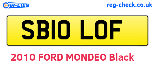 SB10LOF are the vehicle registration plates.