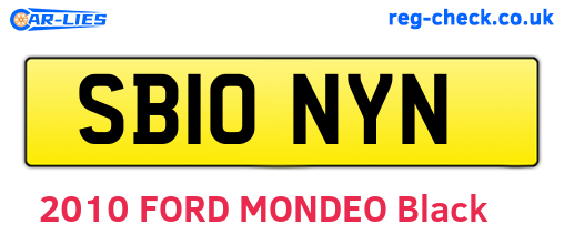 SB10NYN are the vehicle registration plates.
