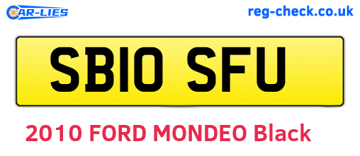 SB10SFU are the vehicle registration plates.