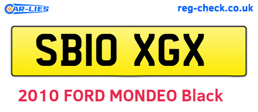 SB10XGX are the vehicle registration plates.