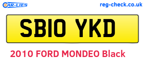 SB10YKD are the vehicle registration plates.