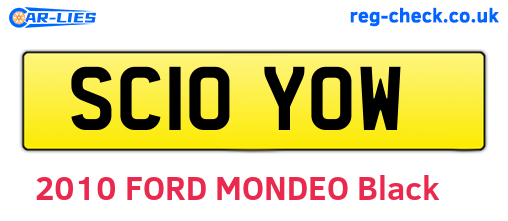 SC10YOW are the vehicle registration plates.