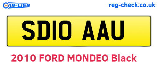 SD10AAU are the vehicle registration plates.