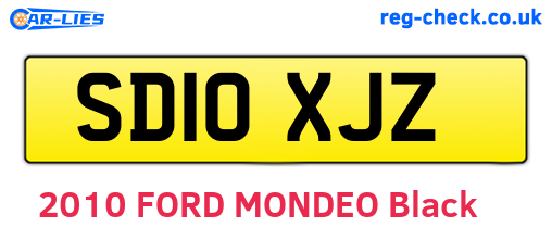 SD10XJZ are the vehicle registration plates.
