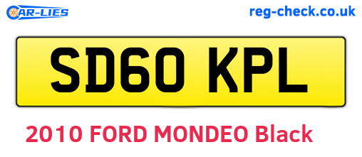 SD60KPL are the vehicle registration plates.