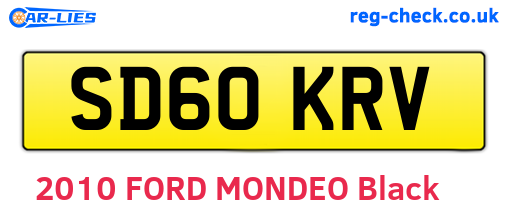 SD60KRV are the vehicle registration plates.