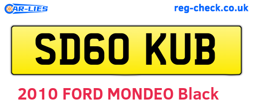 SD60KUB are the vehicle registration plates.