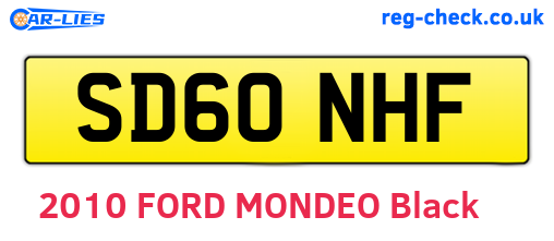 SD60NHF are the vehicle registration plates.