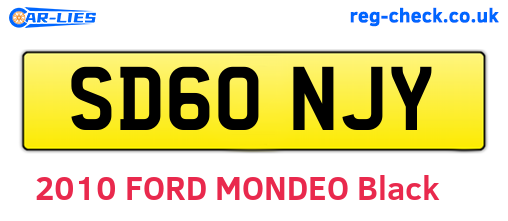 SD60NJY are the vehicle registration plates.