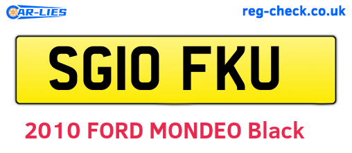 SG10FKU are the vehicle registration plates.