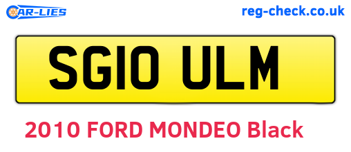SG10ULM are the vehicle registration plates.