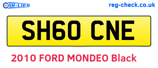 SH60CNE are the vehicle registration plates.