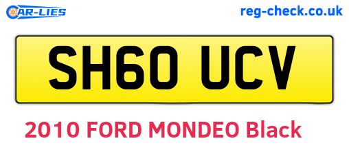 SH60UCV are the vehicle registration plates.