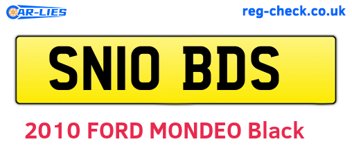 SN10BDS are the vehicle registration plates.