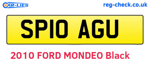 SP10AGU are the vehicle registration plates.