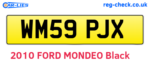 WM59PJX are the vehicle registration plates.