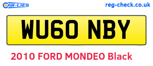 WU60NBY are the vehicle registration plates.