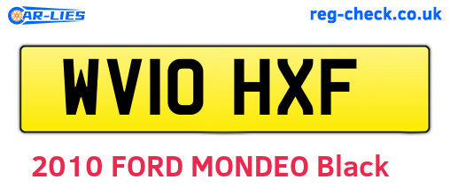 WV10HXF are the vehicle registration plates.