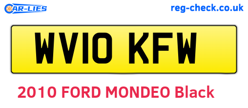 WV10KFW are the vehicle registration plates.