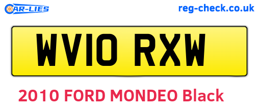 WV10RXW are the vehicle registration plates.