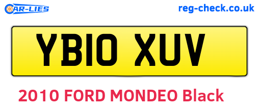 YB10XUV are the vehicle registration plates.