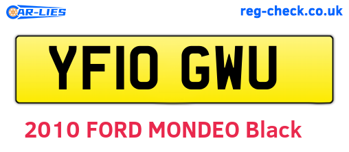 YF10GWU are the vehicle registration plates.