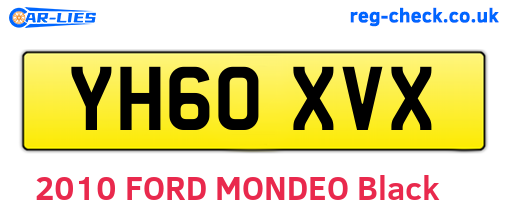 YH60XVX are the vehicle registration plates.