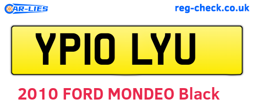 YP10LYU are the vehicle registration plates.