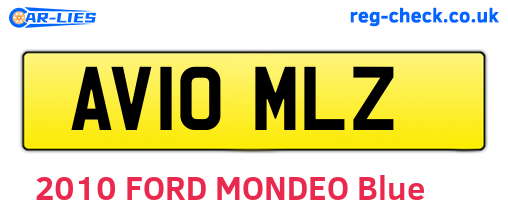 AV10MLZ are the vehicle registration plates.