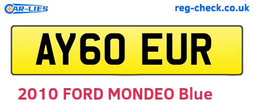 AY60EUR are the vehicle registration plates.