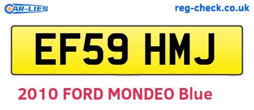 EF59HMJ are the vehicle registration plates.