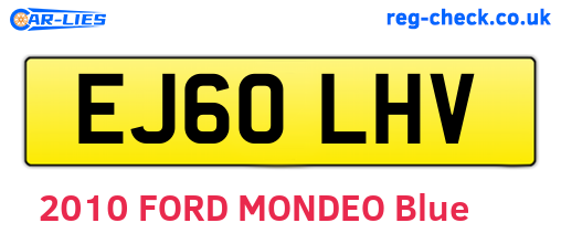 EJ60LHV are the vehicle registration plates.
