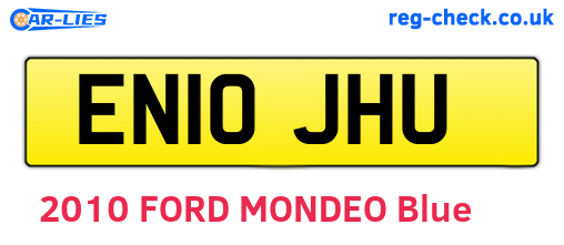 EN10JHU are the vehicle registration plates.